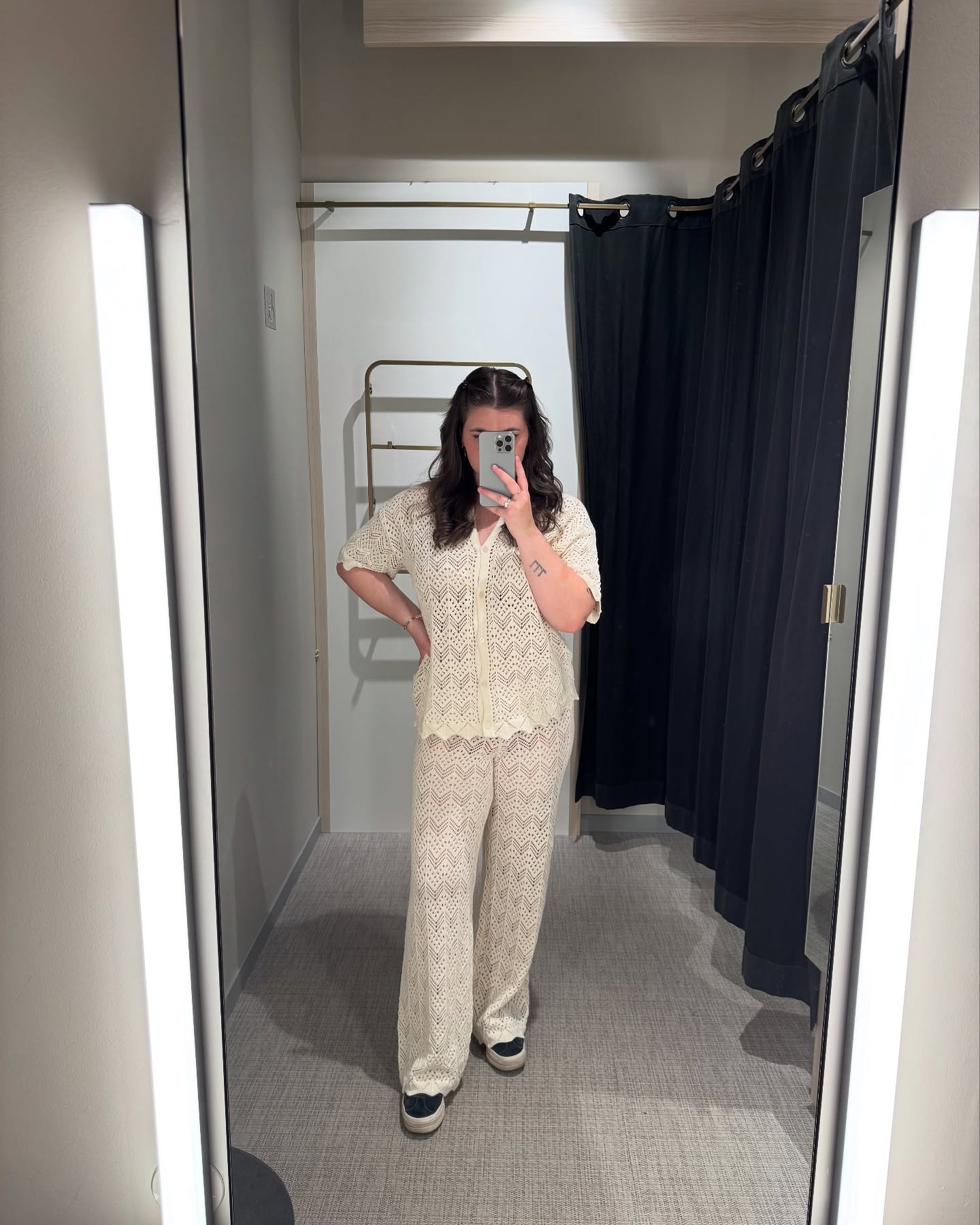 Strikkebukse - Lys beige - 8
