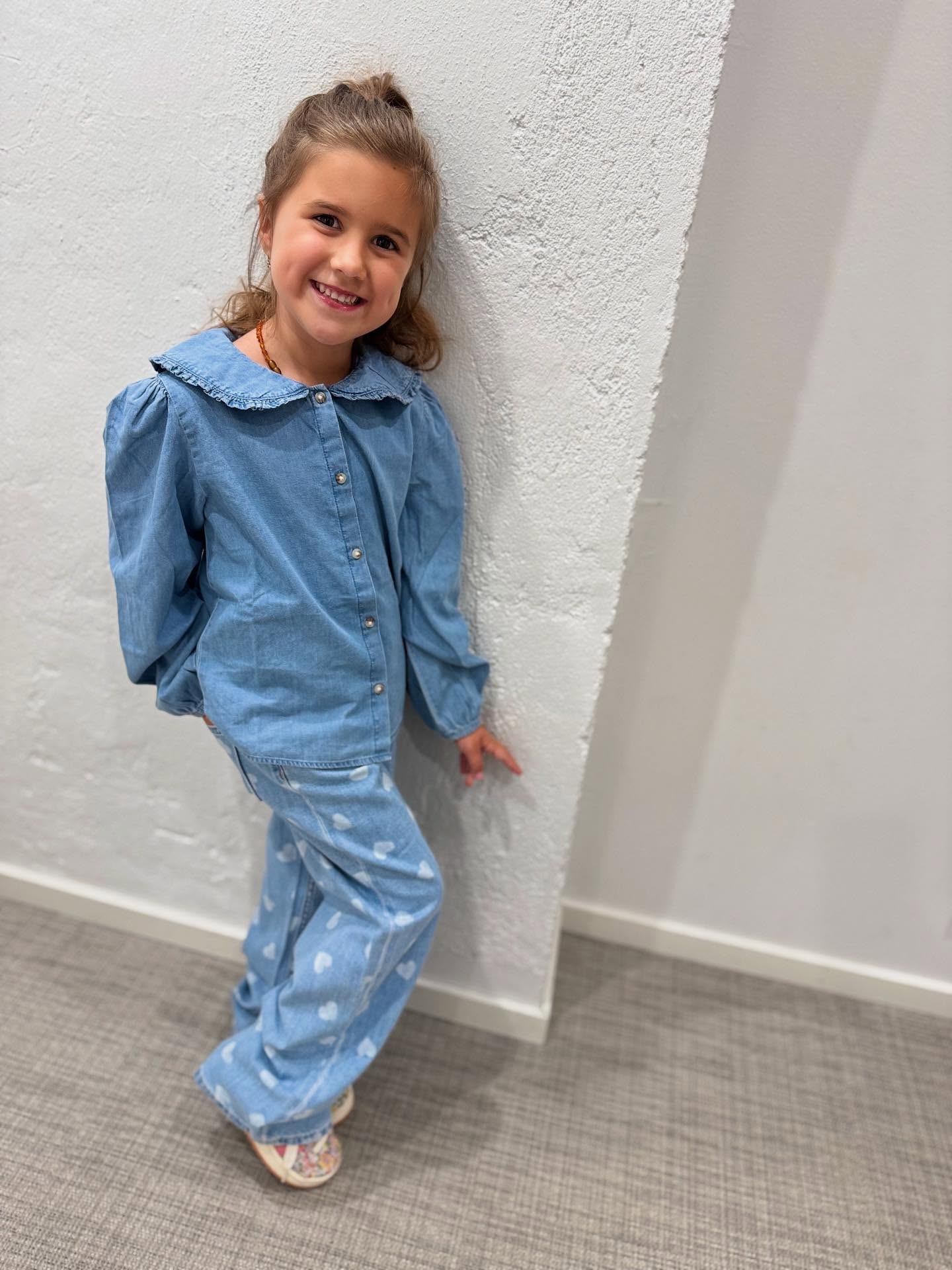 Bluse i denim - Lys denim - 5