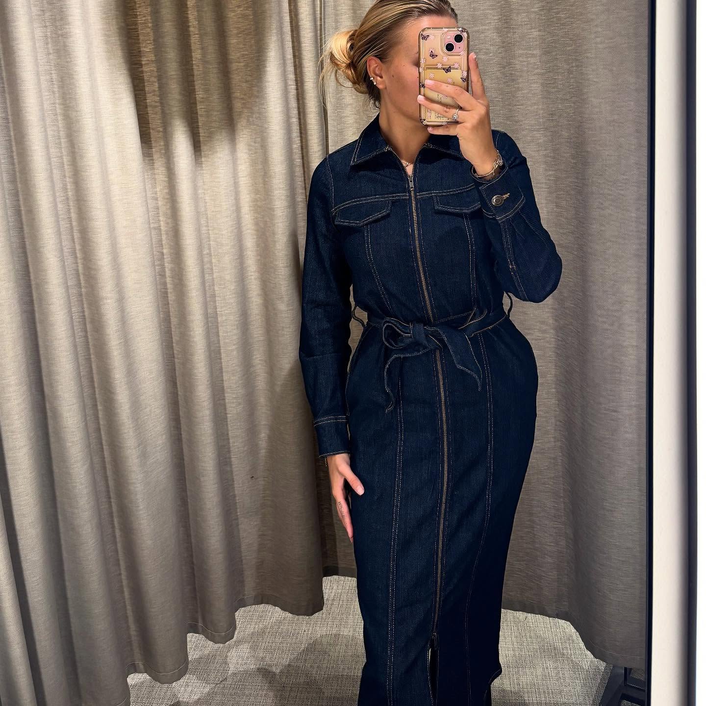 Jeansklänning - Mörk denim - 10
