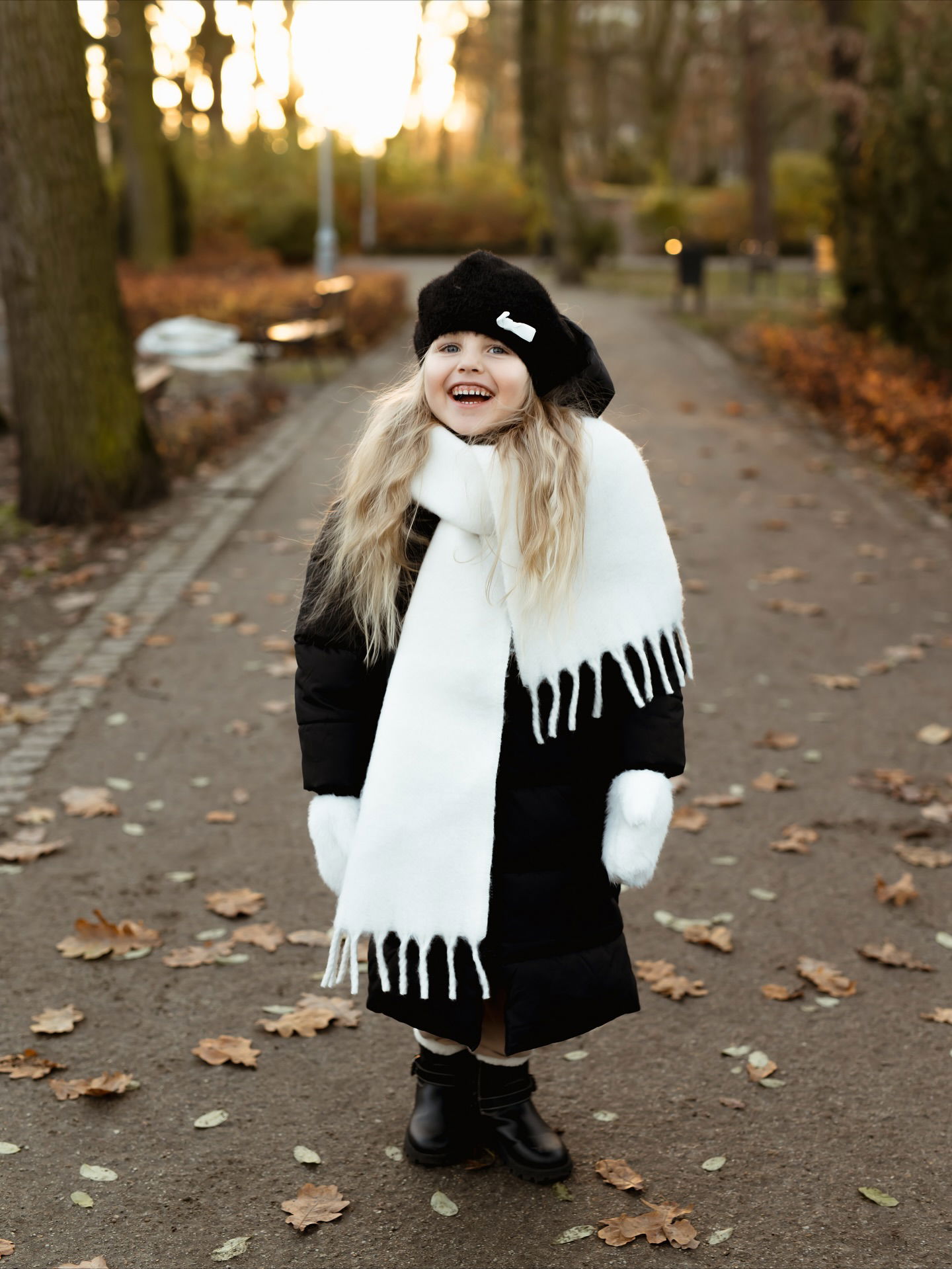 Pitkä toppatakki - Musta - 9