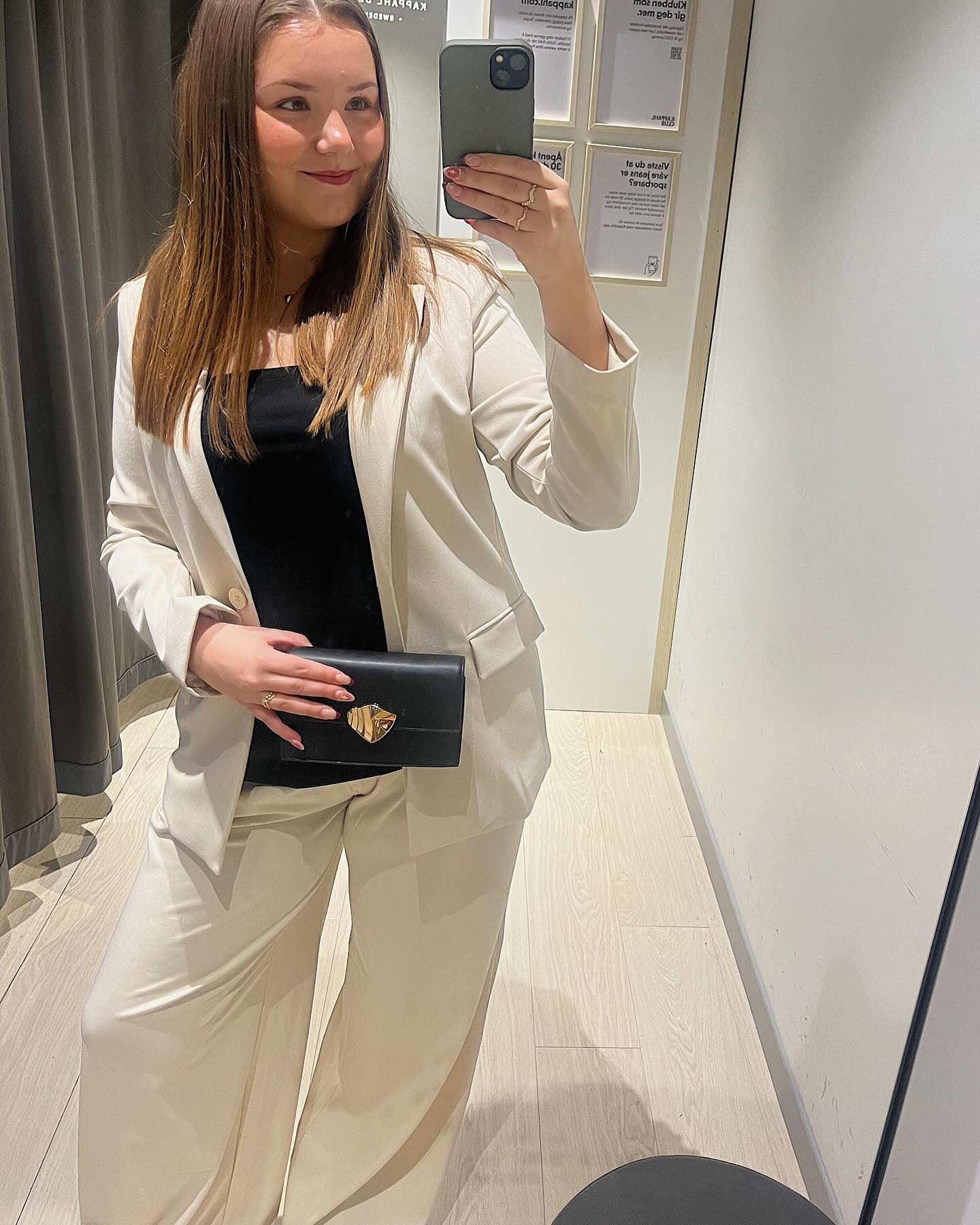 Dressade byxor - Ljusbeige - 8