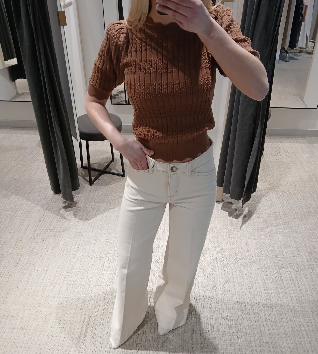 Vide twillbukser - Beige - 3