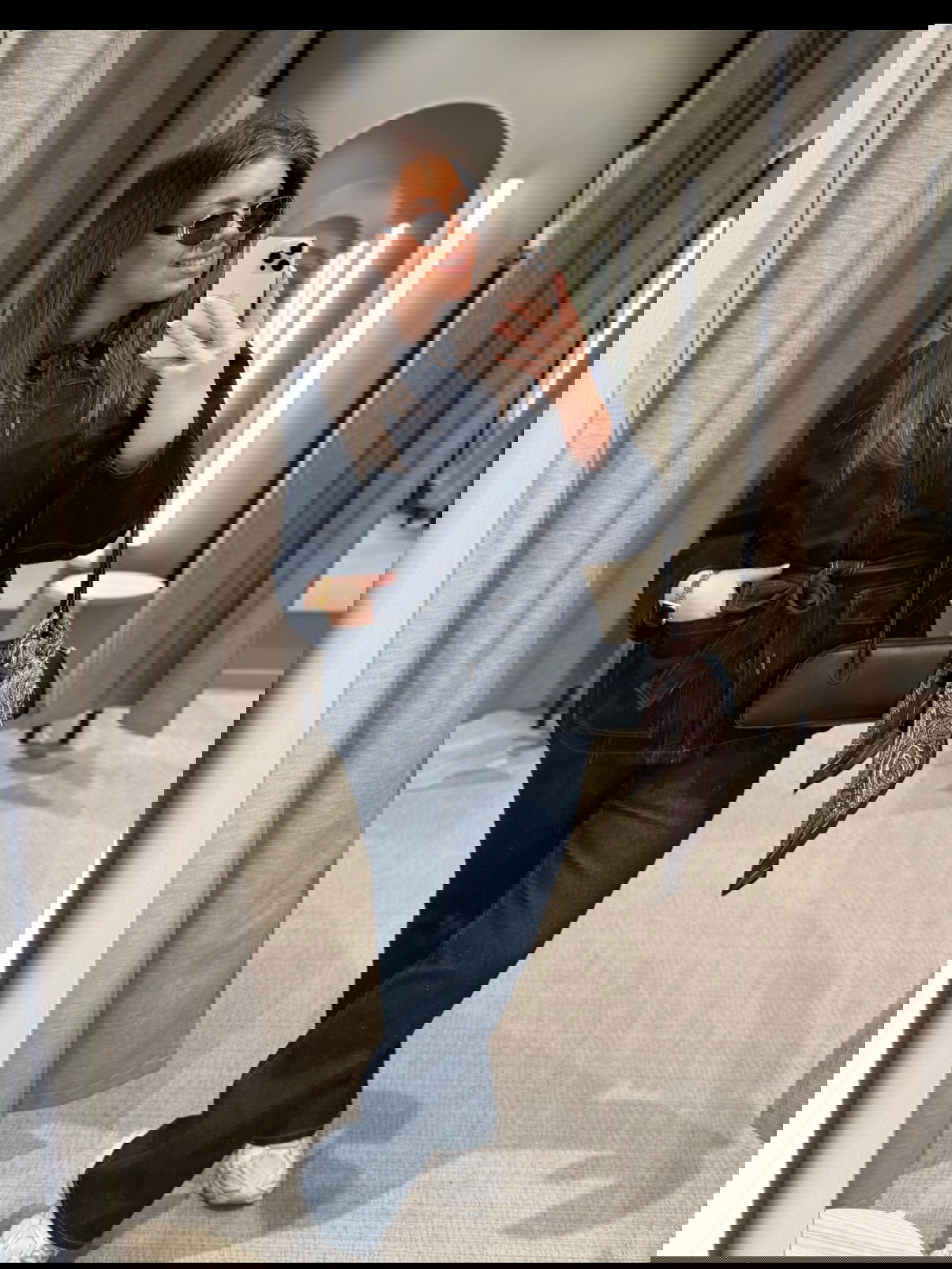 Farkkutakki vyöllä - Tumma denim - 8