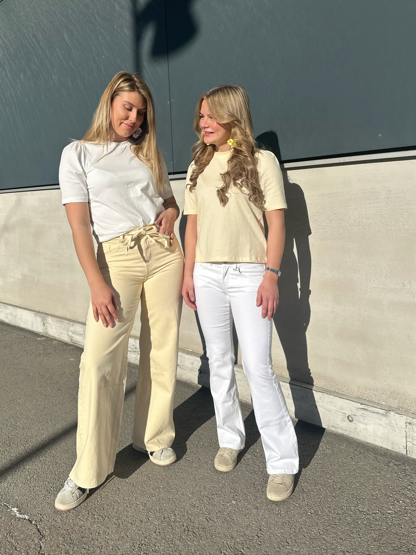 Wide jeans high waist - Jasnożółty - 7