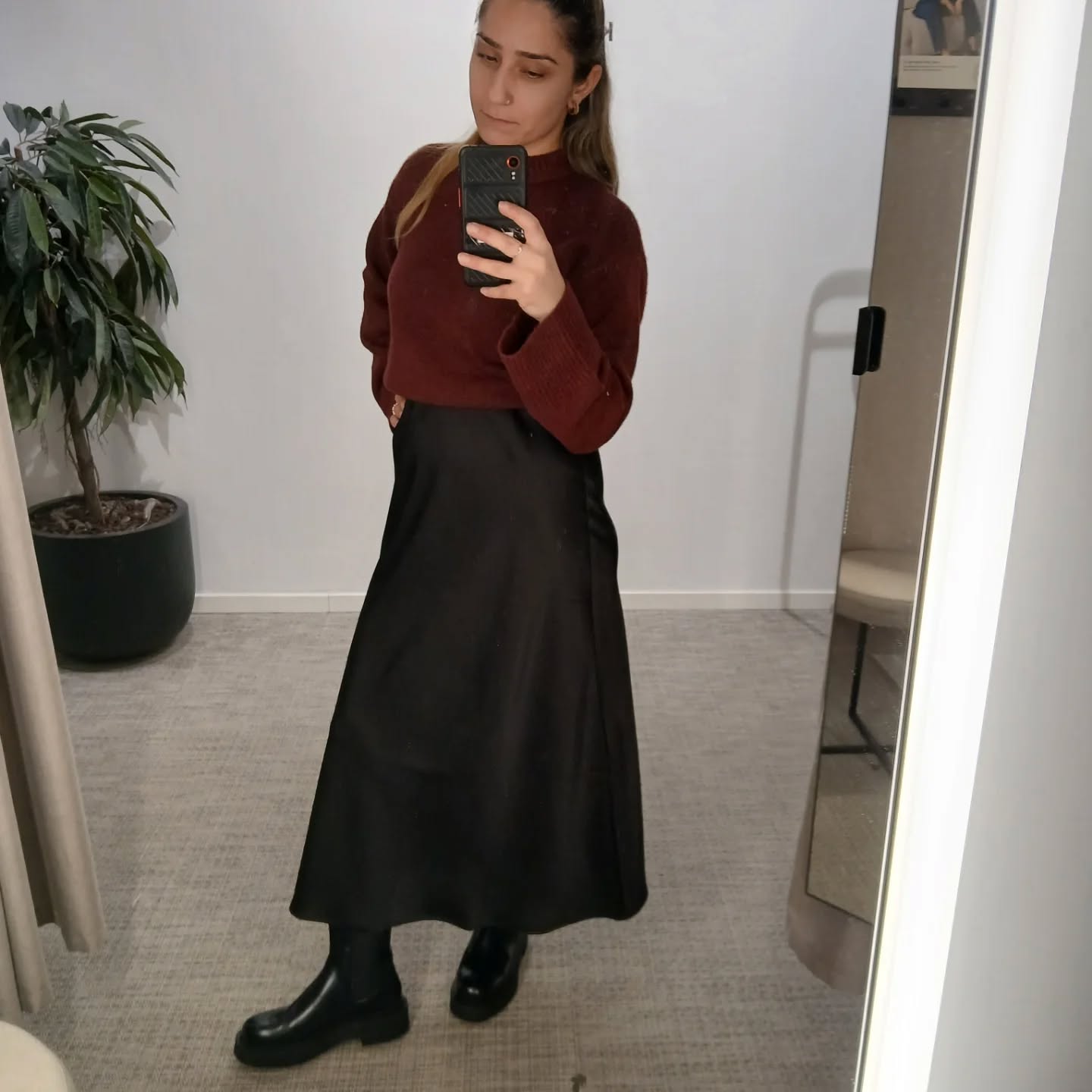 Satinkjol - Svart - 6