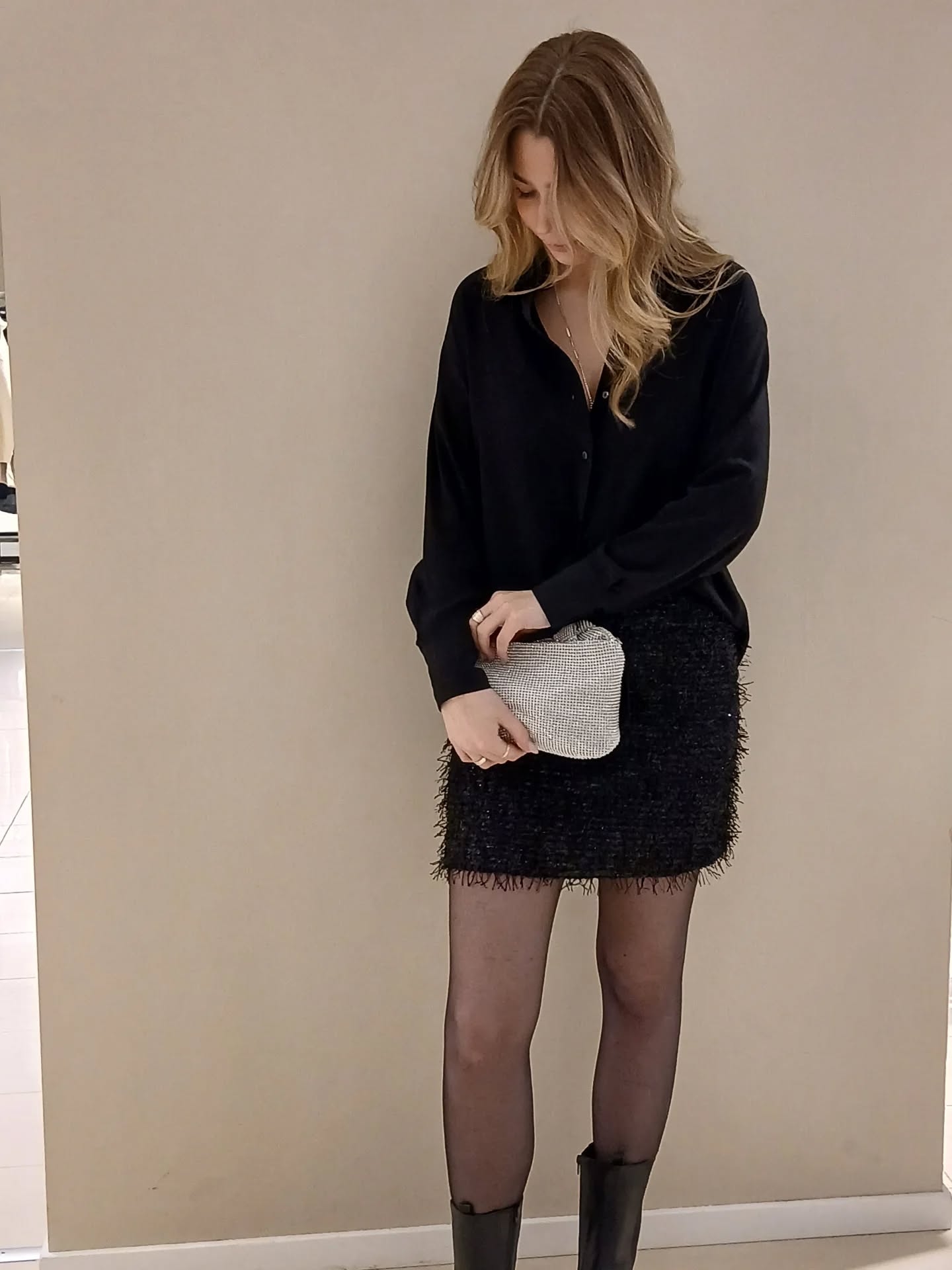 Spódnica z frędzlami - Czarne - 6