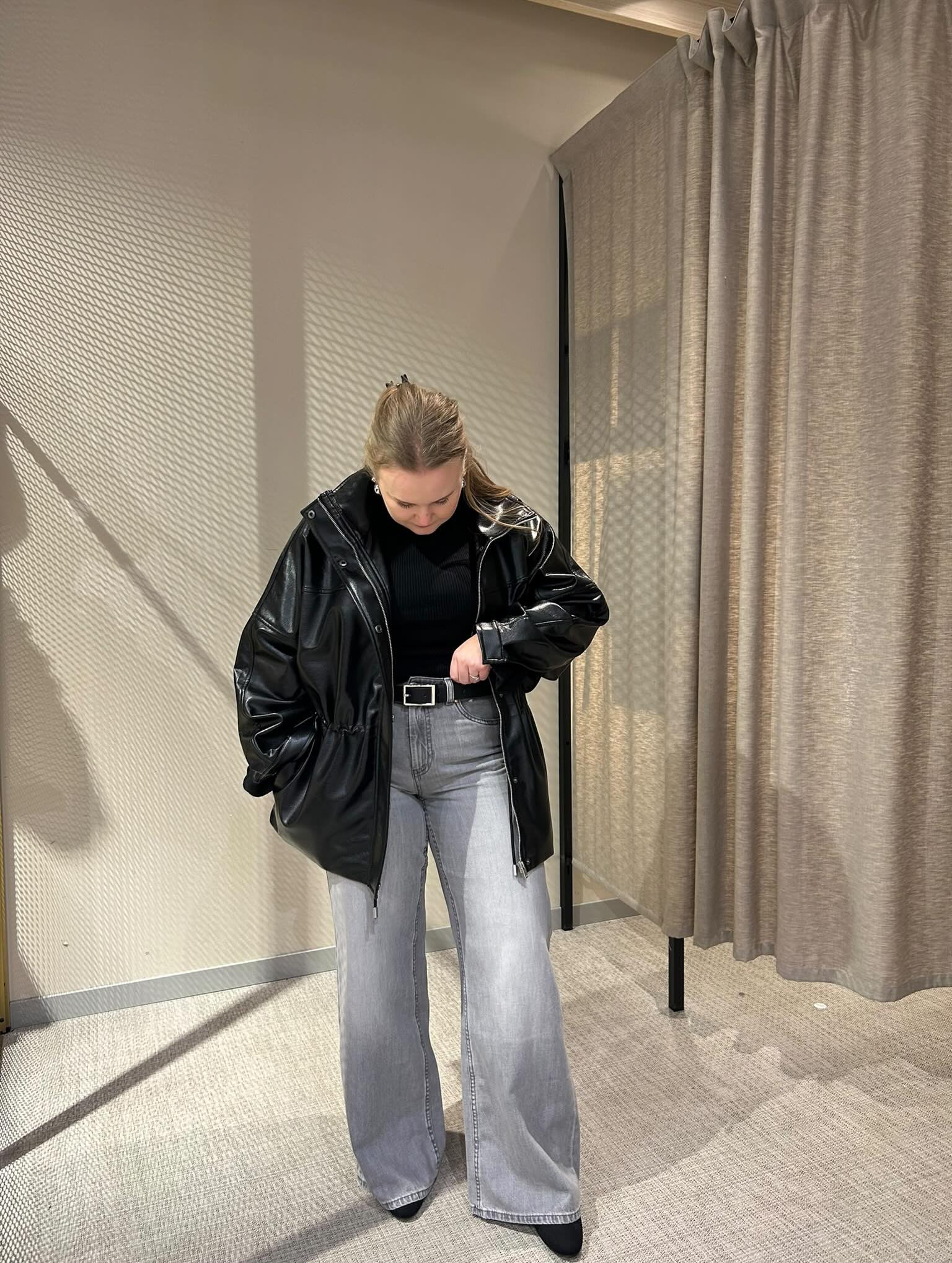 Wide jeans high waist - Lysegrå - 8