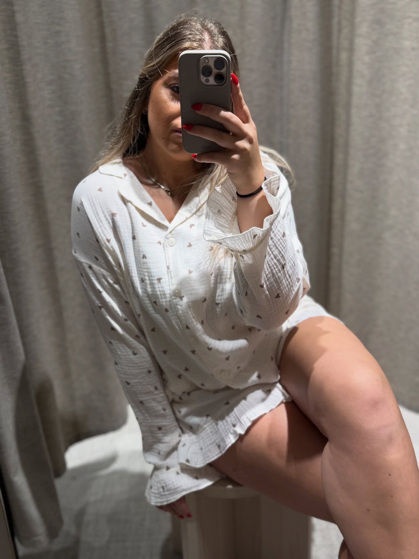 Pyjamasskjorte - Offwhite - 6