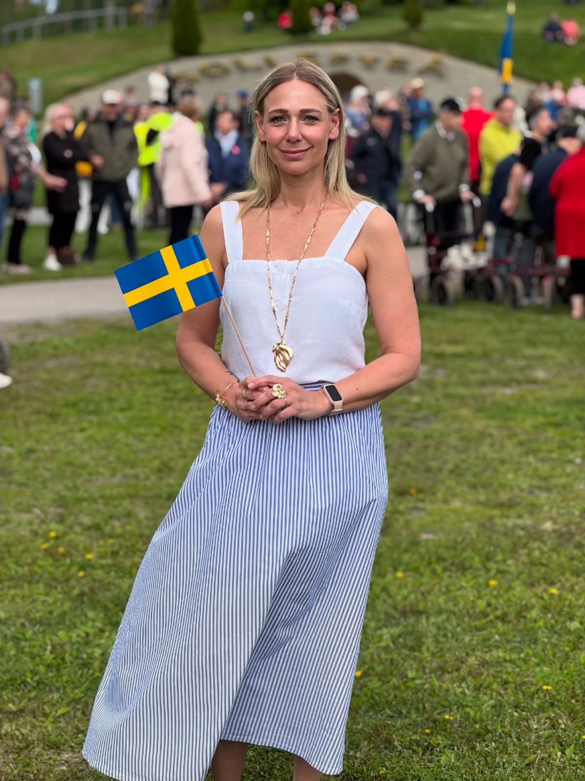 Poplinkjol - Blå - 8