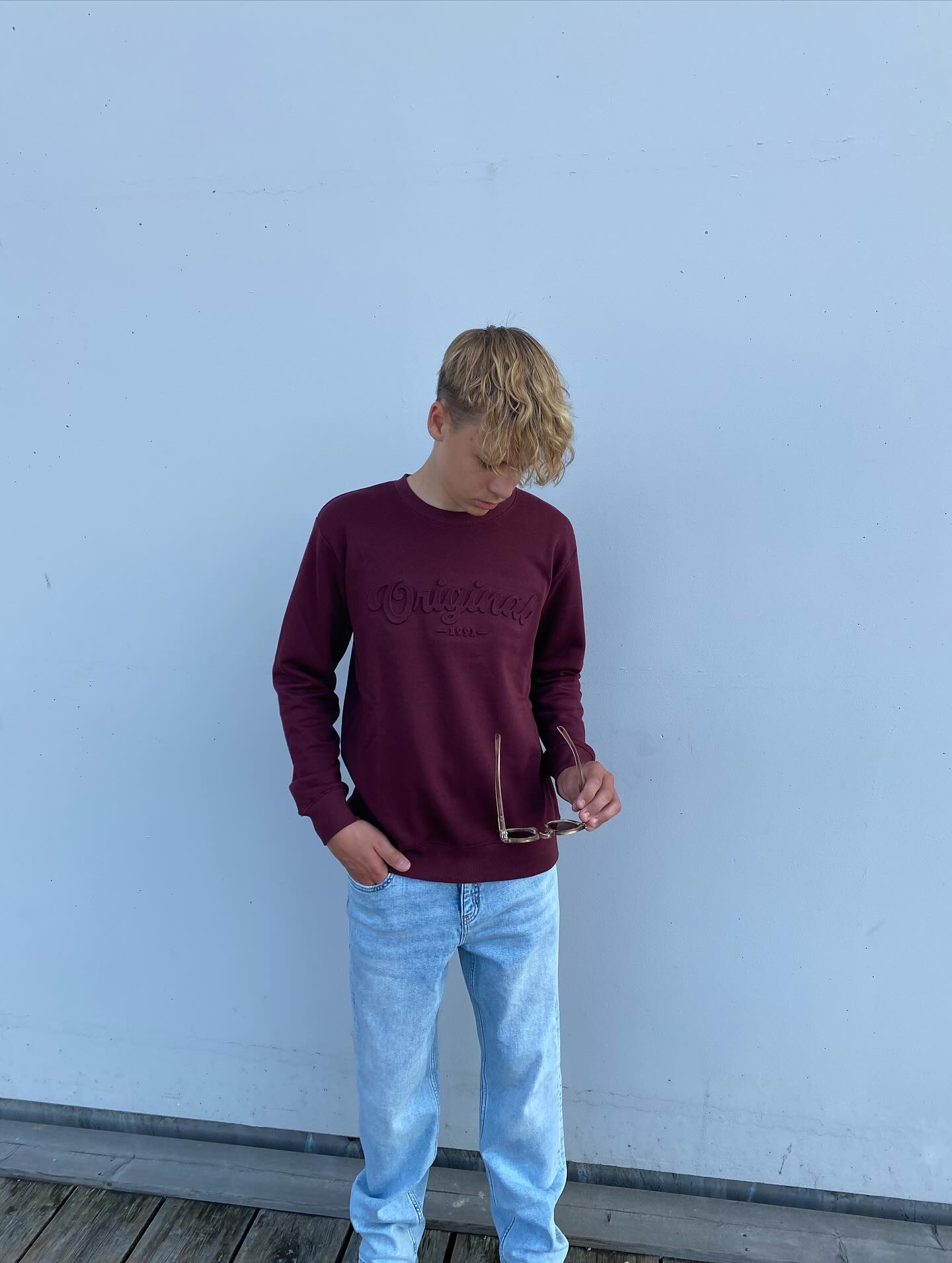 Straight jeans mid waist - Jasny dżins - 9
