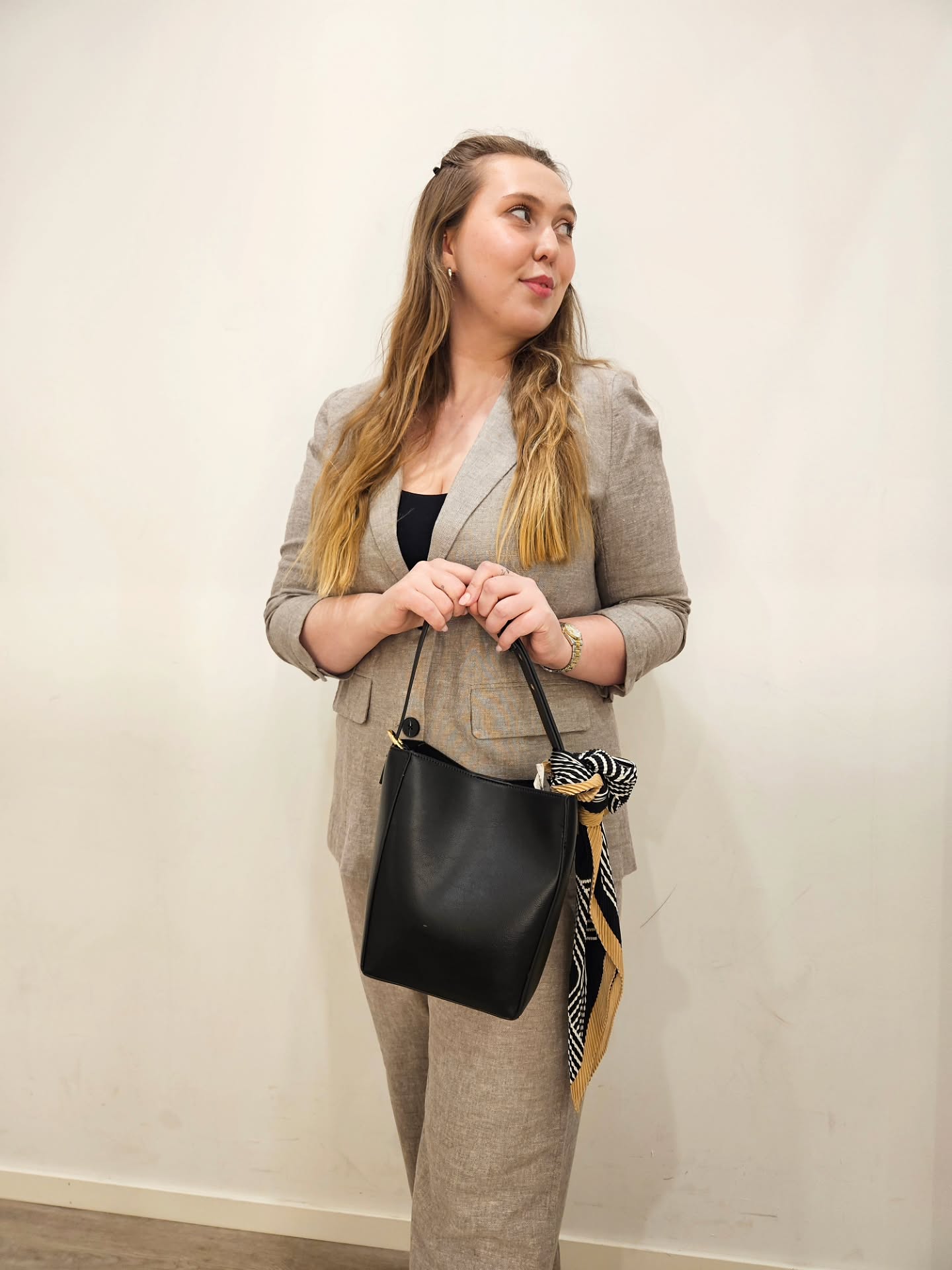 Marynarka z mieszanki lnu - Brązowy - 7