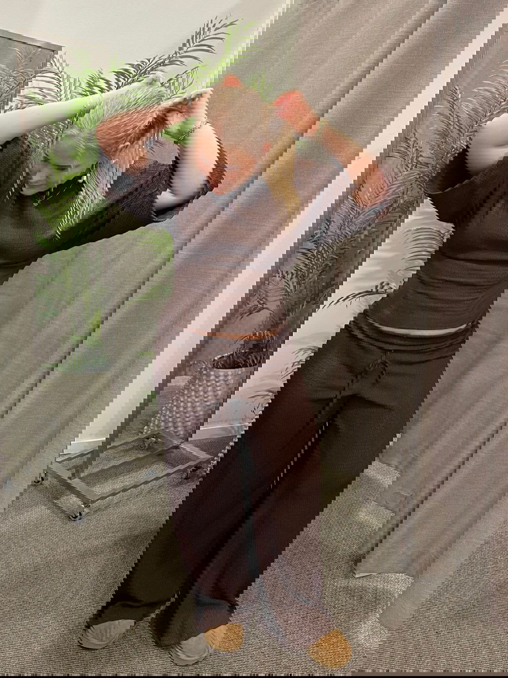 Topp med vida ärmar - Mörkbrun - 7