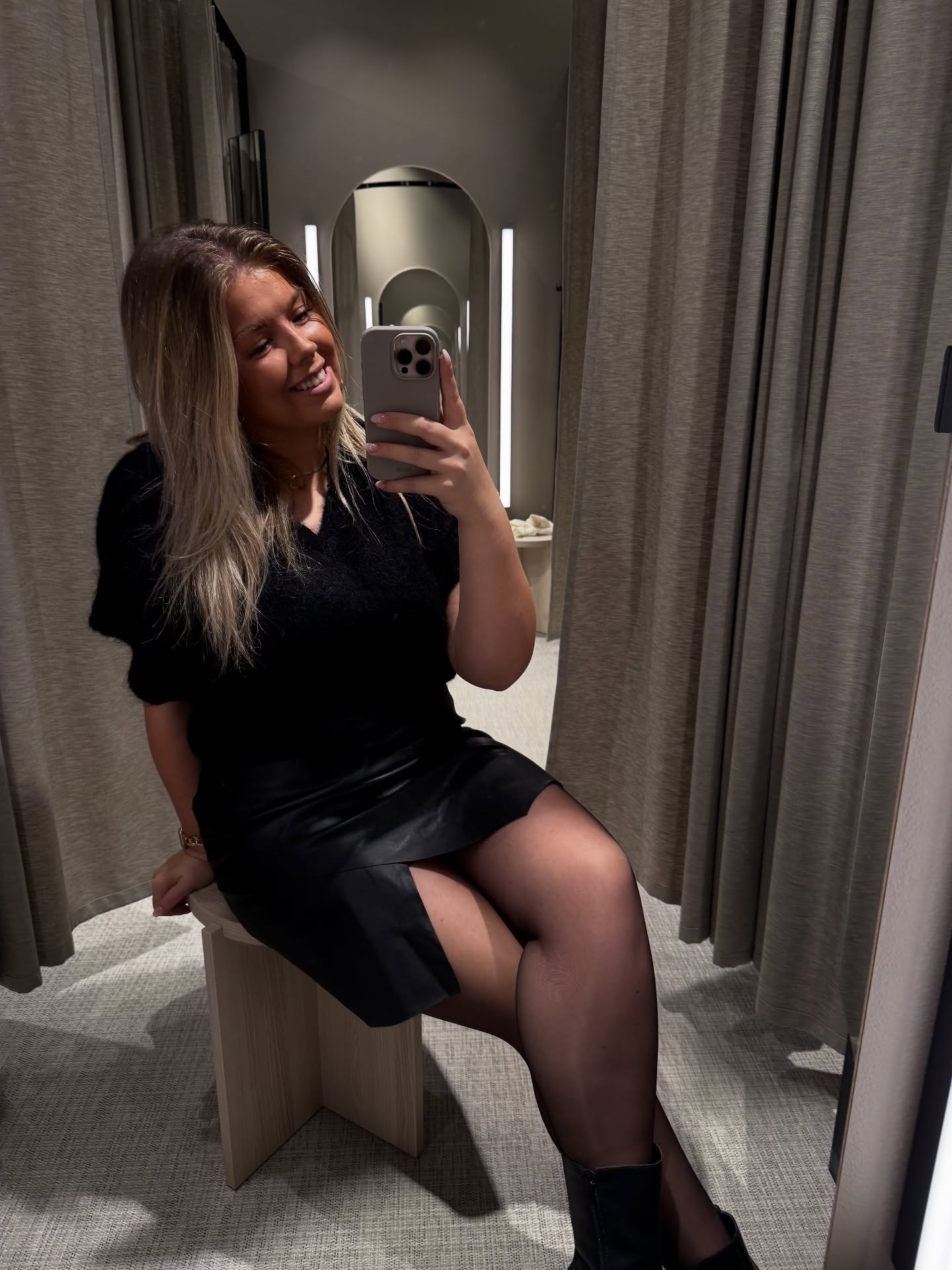 Strikket topp i mohairblanding - Svart - 7