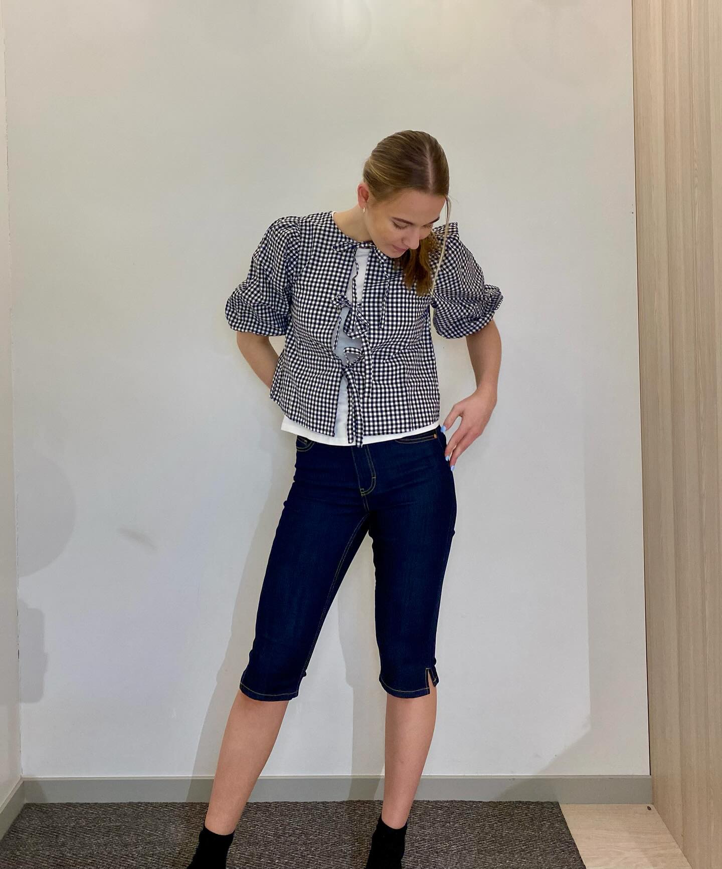 Caprijeans - Mörk denim - 7