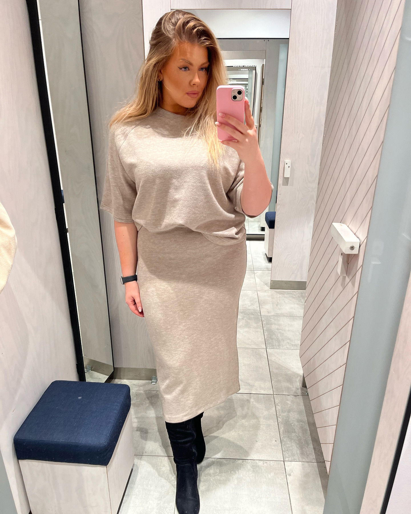 Tubkjol - Melerad beige - 6
