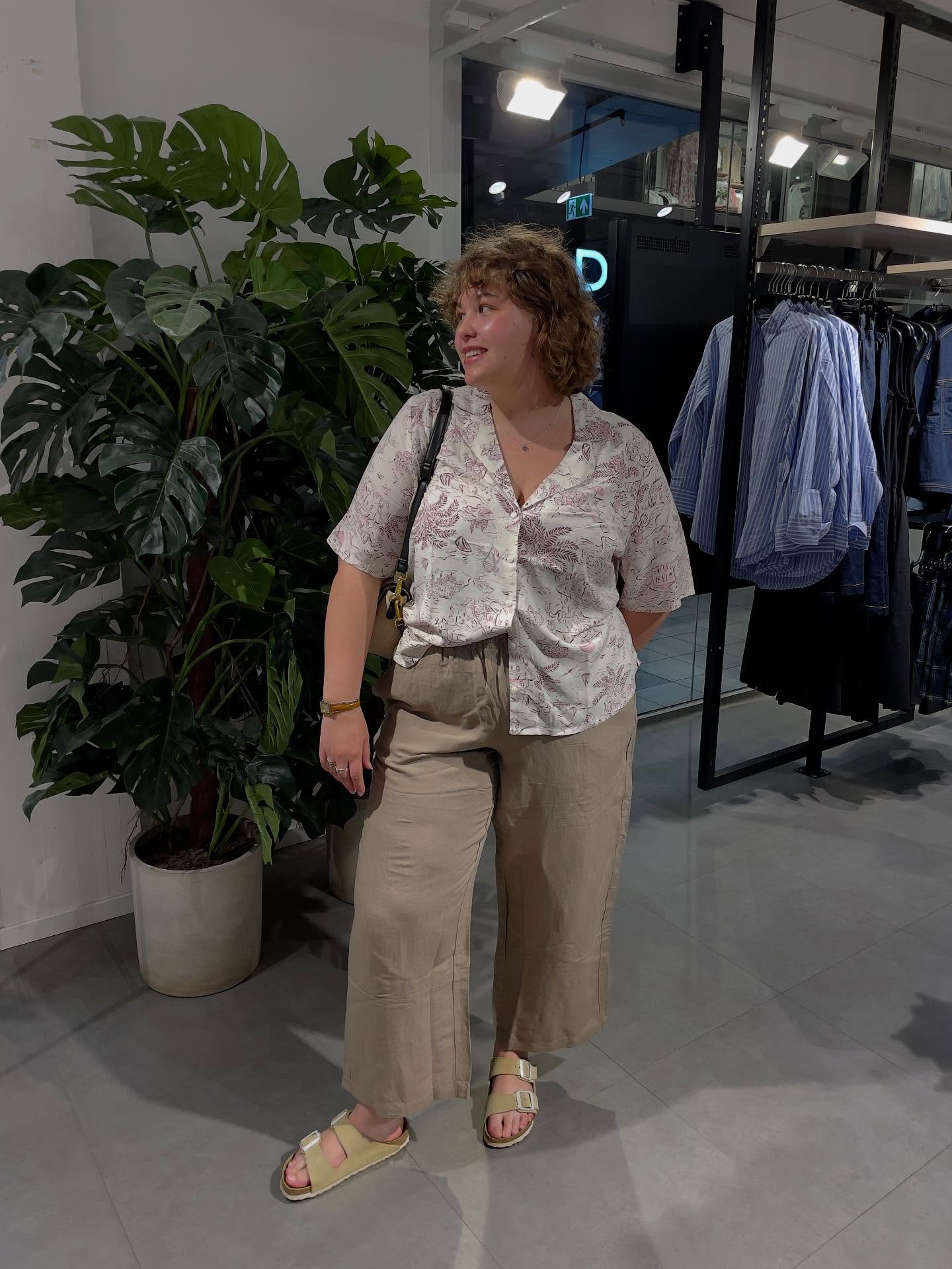 Kortärmad blus - Offwhite - 7