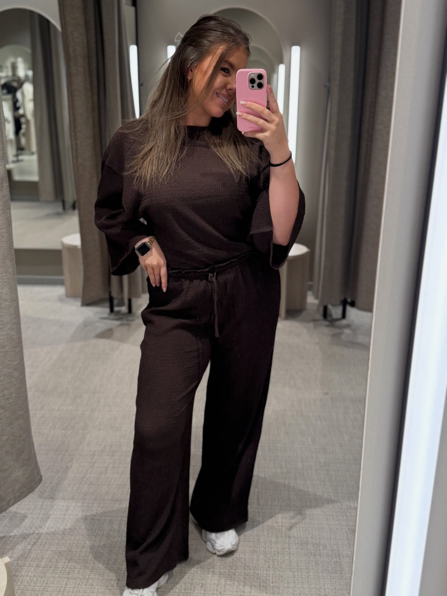 Topp med vida ärmar - Mörkbrun - 8