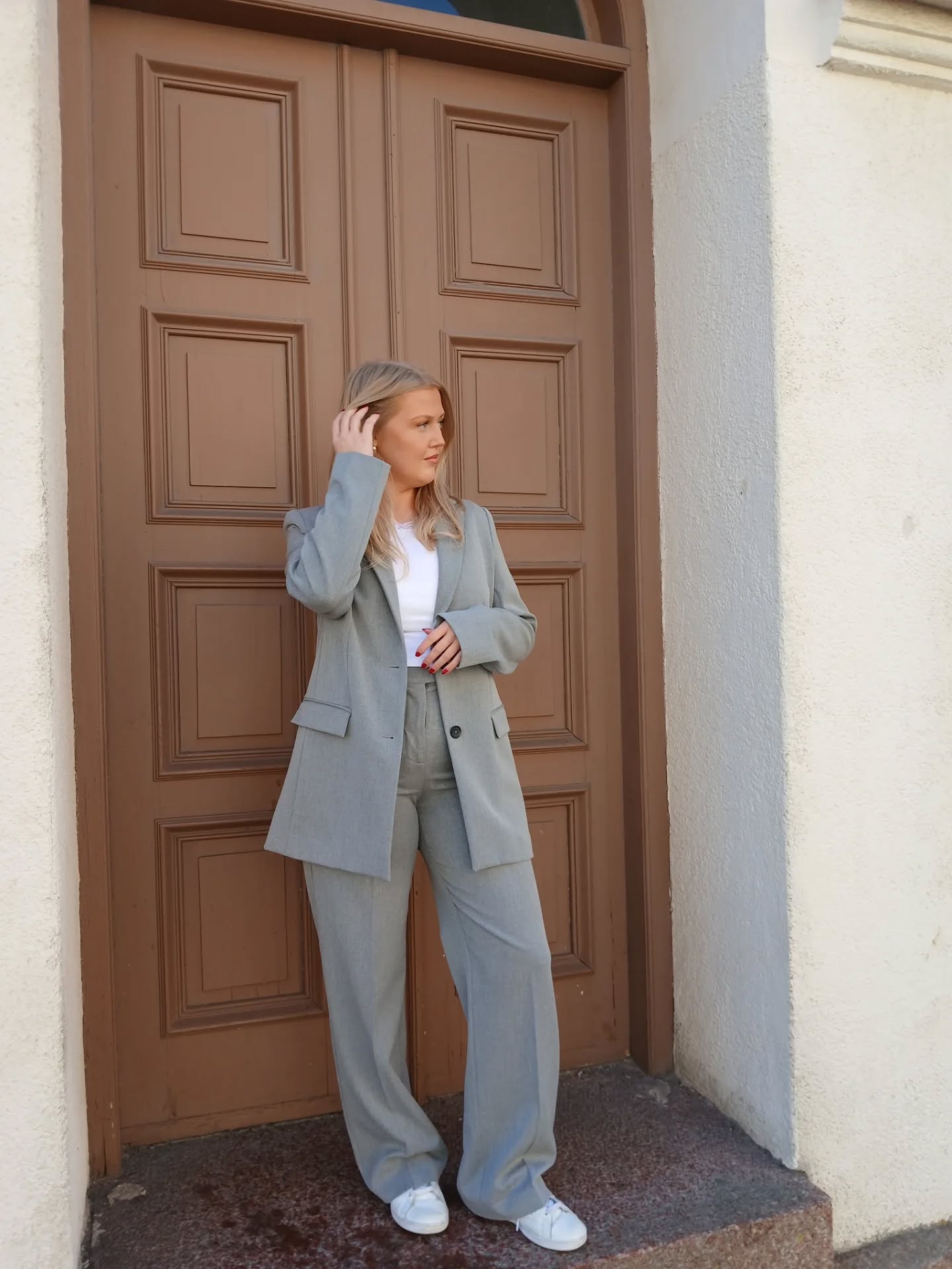 Marynarka oversize - Jasnoszary - 7