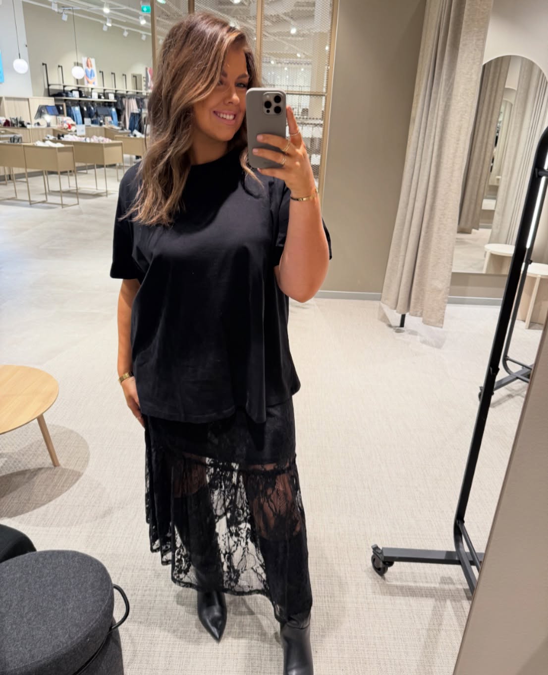 Spets kjol - Svart - 7