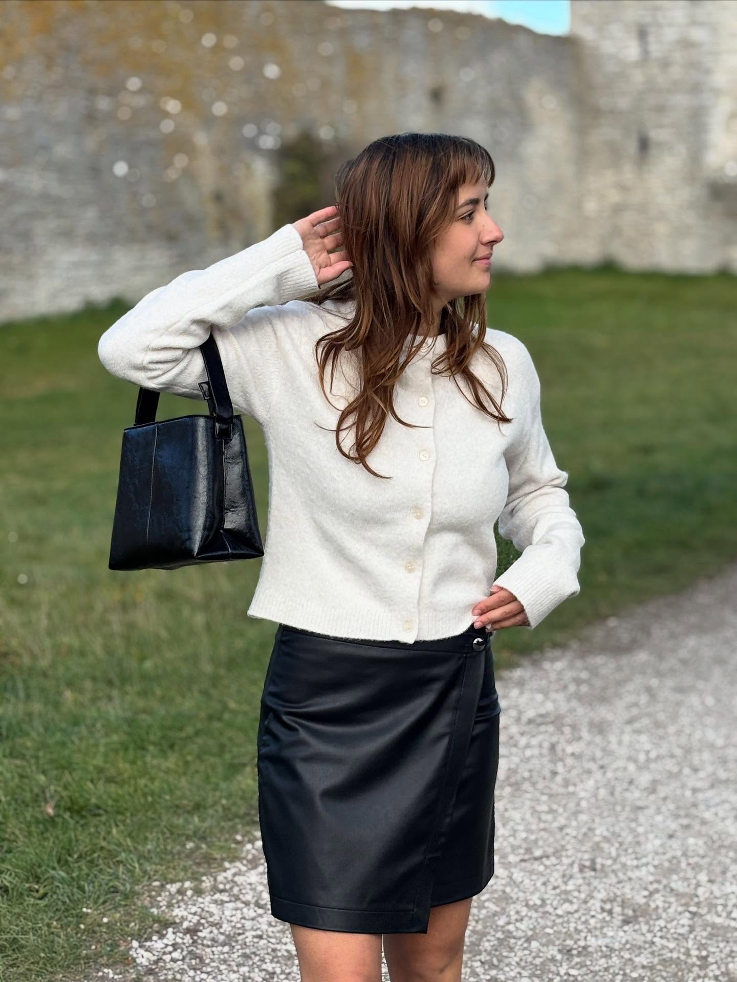 Finstickad kofta - Ljusbeige - 6