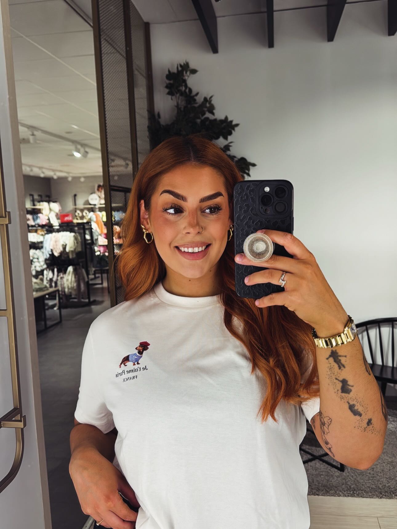 T-shirt z nadrukiem - Biały - 6