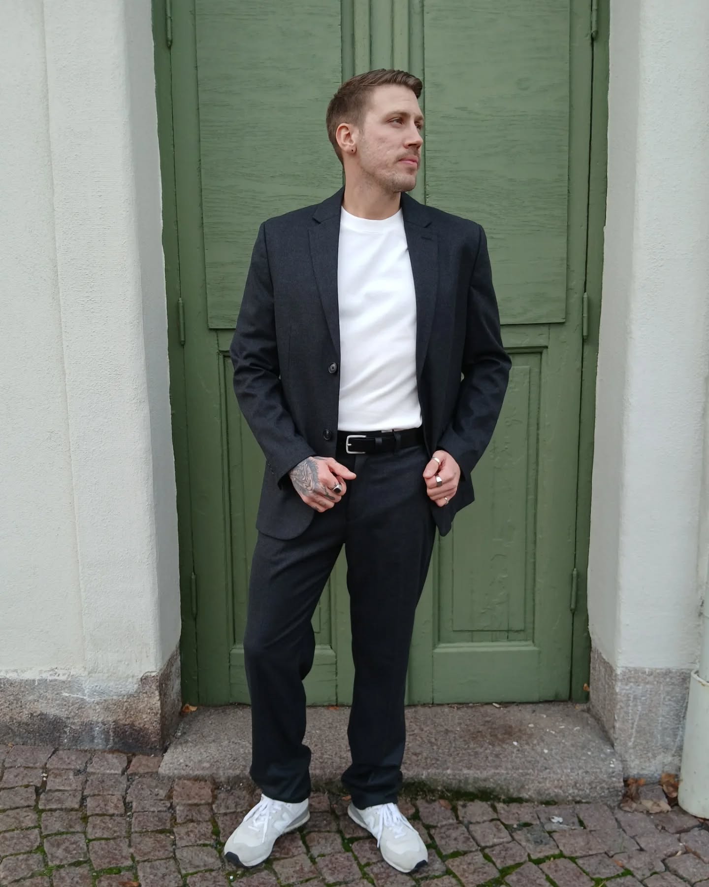 Enkelknäppt kavaj - Mörkblå - 9
