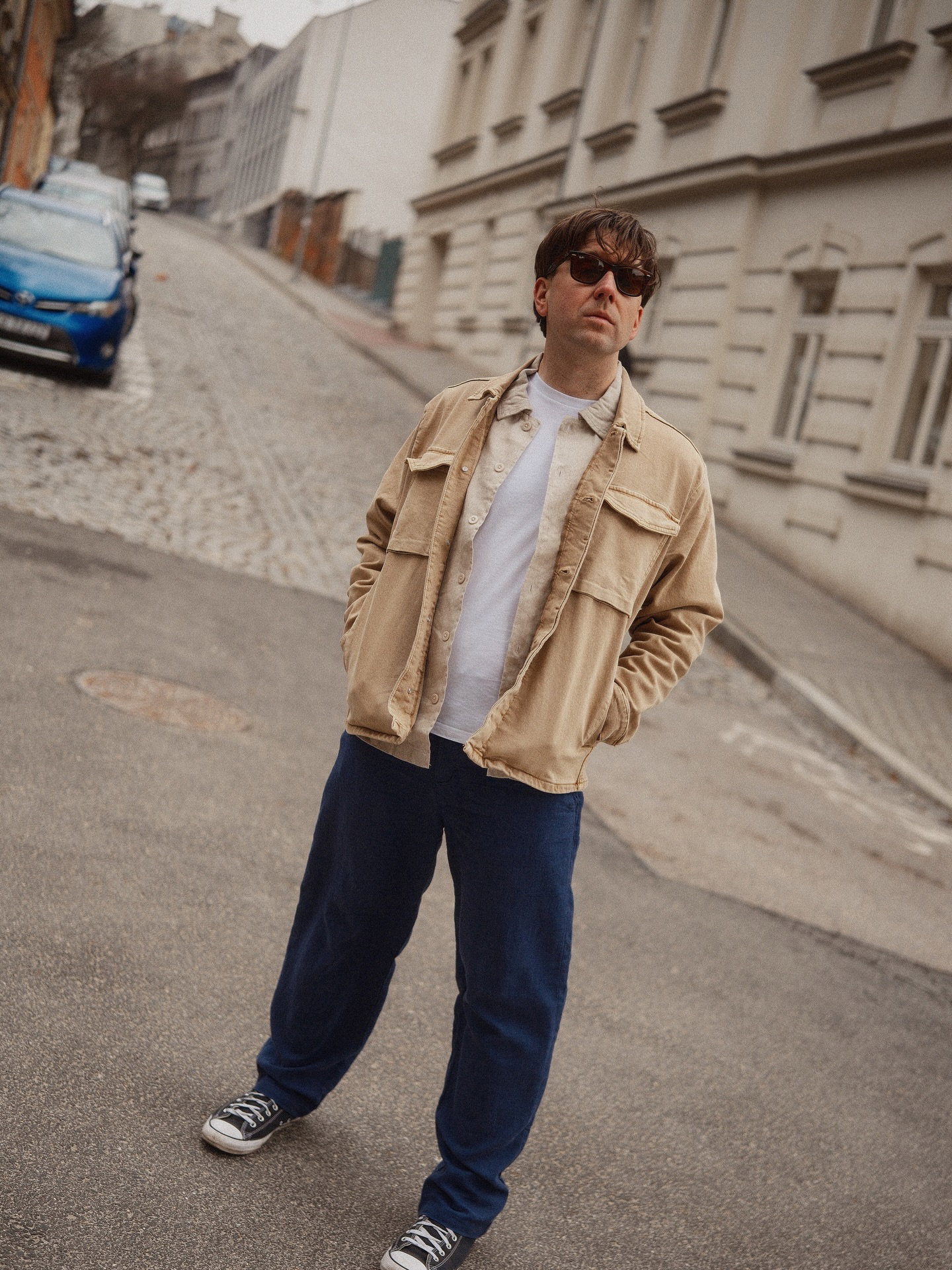 Chinos regular fit - Tummansininen - 8