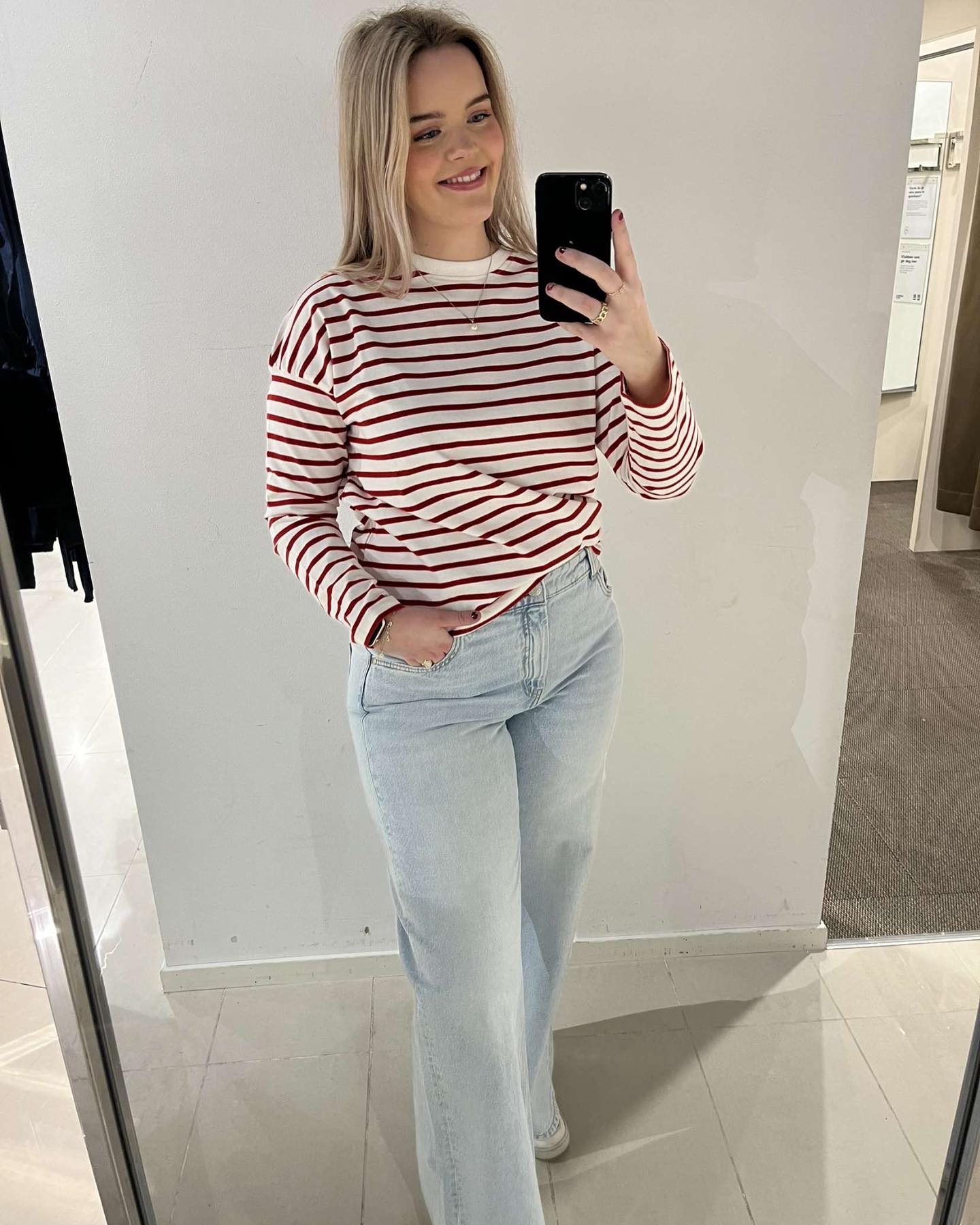 Wide Jeans High Waist - Ljus denim - 8