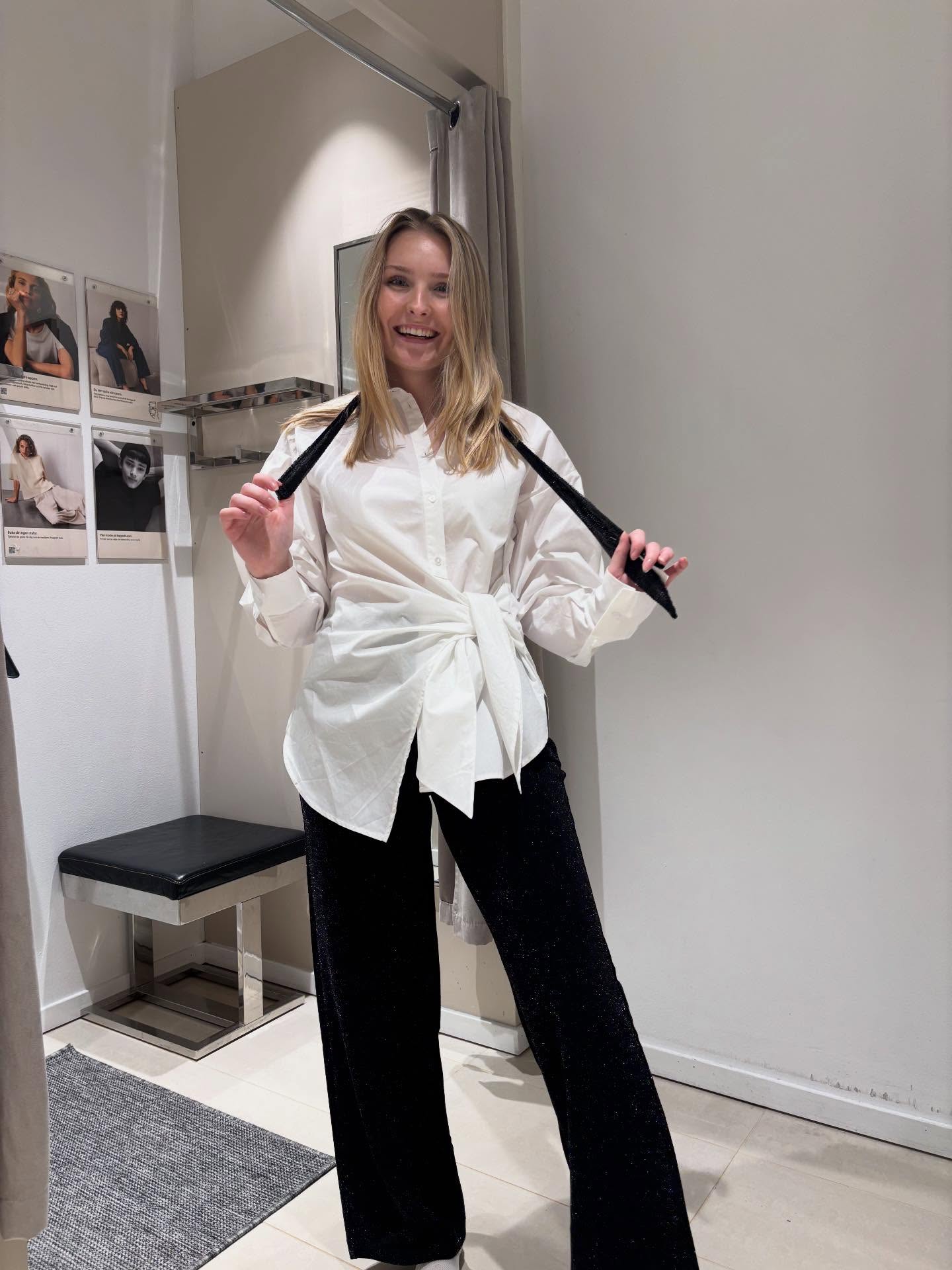 Paita, jossa solmittava nauha - Valkoinen - 7