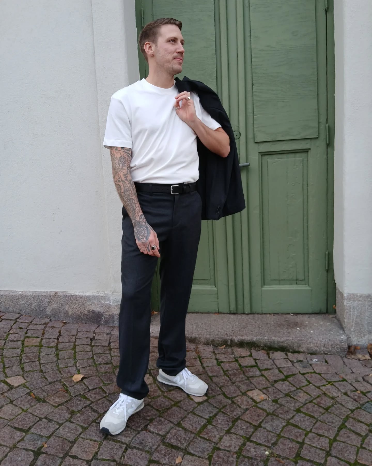 Rundhalsad t-shirt Loose fit - Vit - 6
