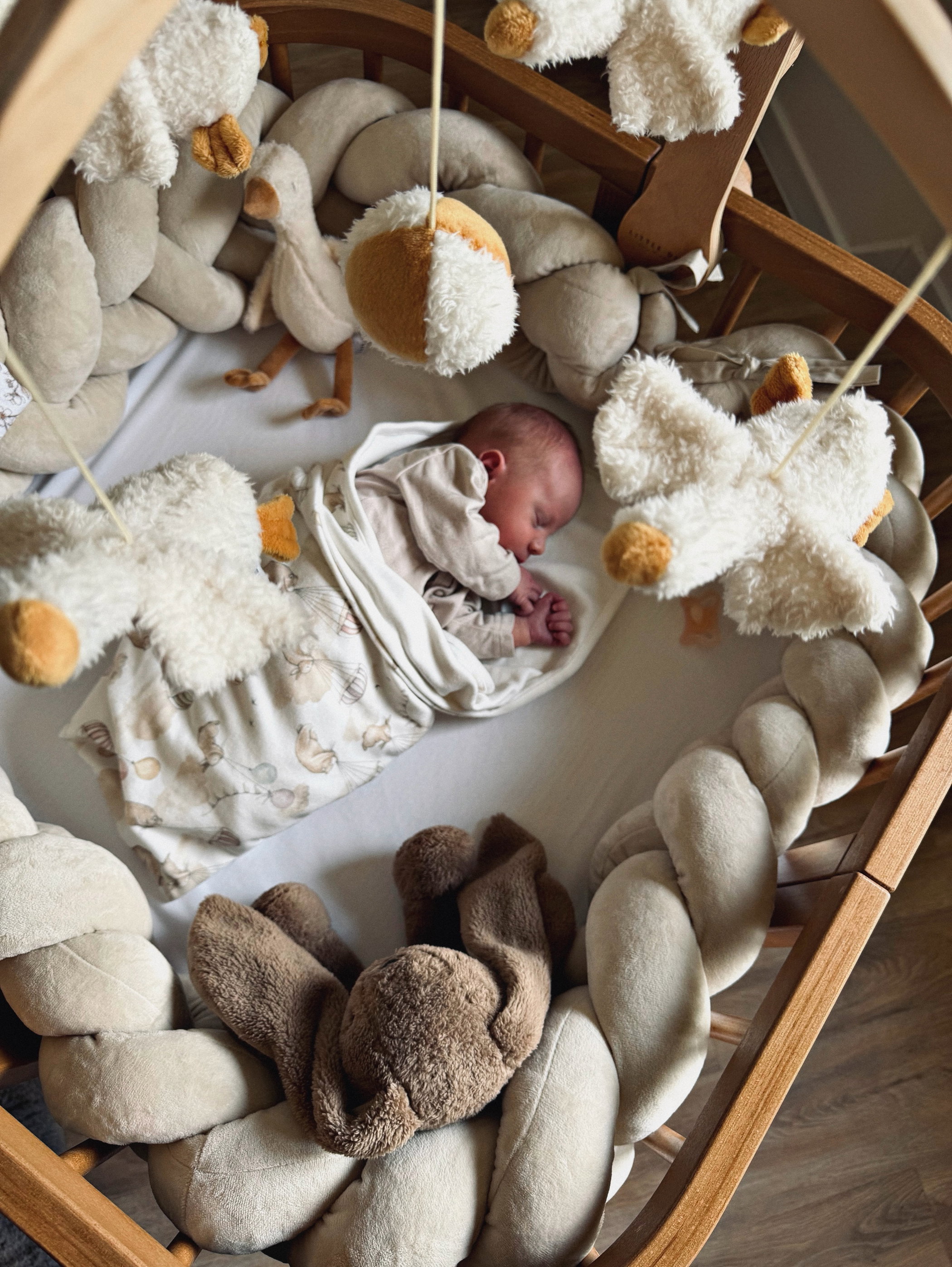 Mönstrad babyfilt - Offwhite - 3
