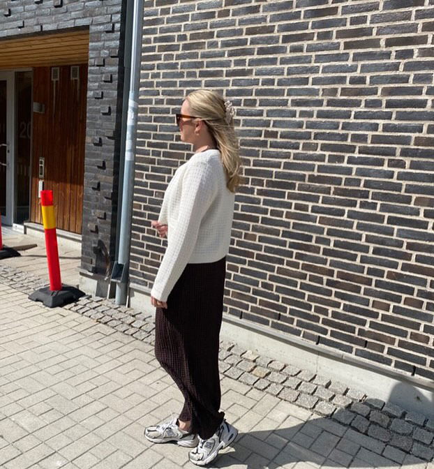 Kardigan o wyraźnej strukturze - Offwhite - 7