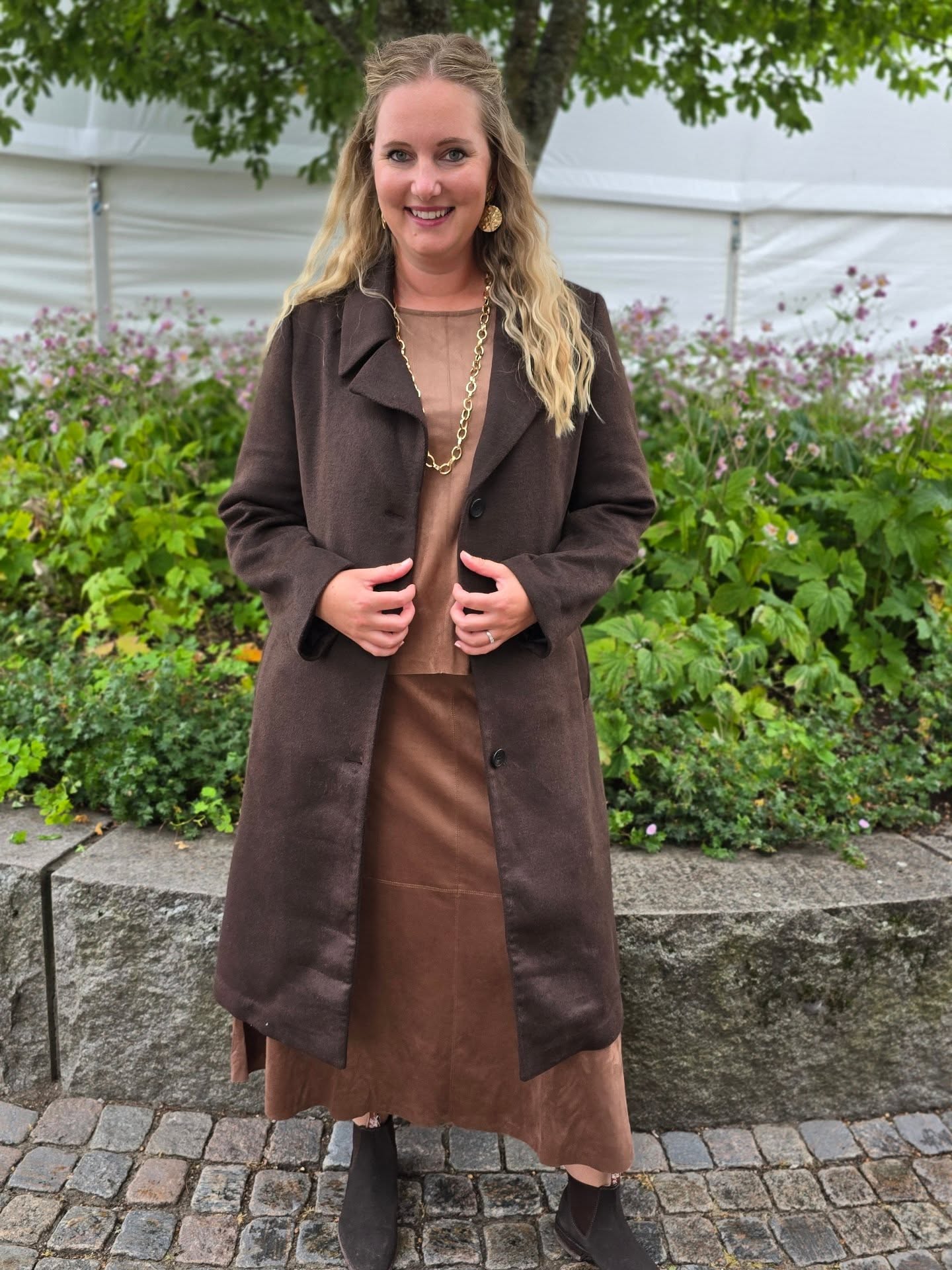 Bluse i mokkaimitasjon - Brun - 7