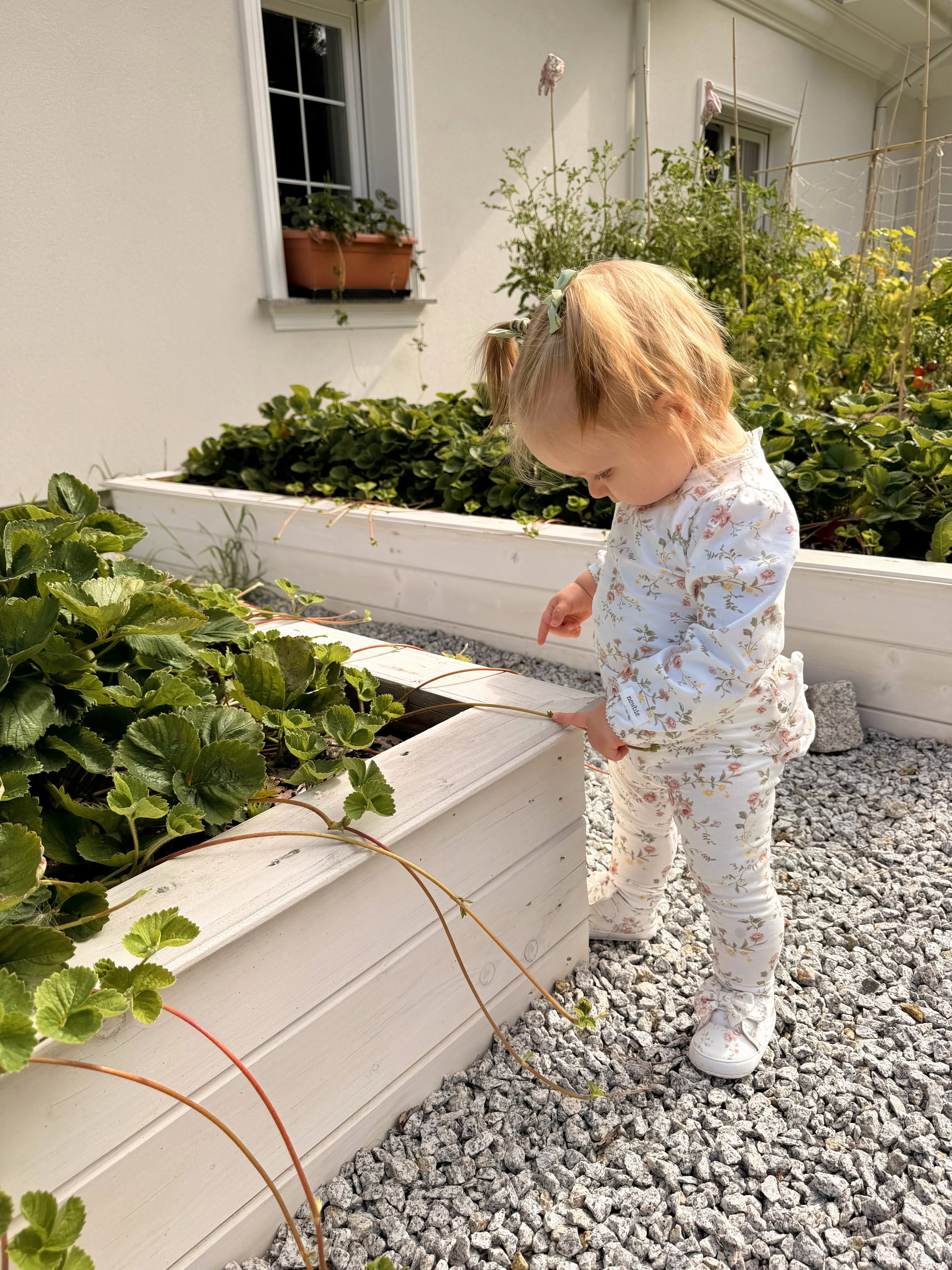 Kukkakuvioinen pitkähihainen body - Luonnonvalkoinen - 3