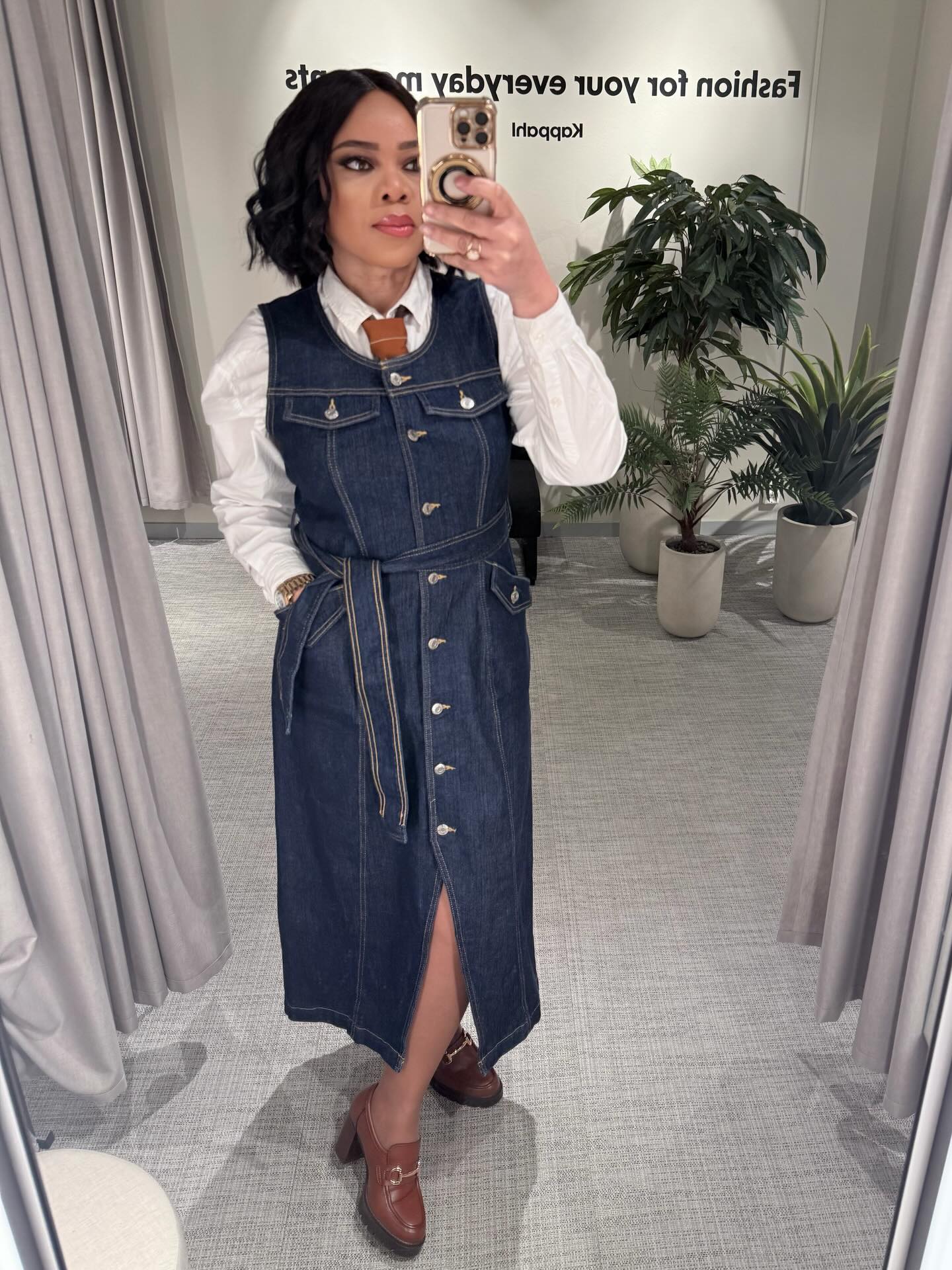 Ärmlös jeansklänning - Mörk denim - 9