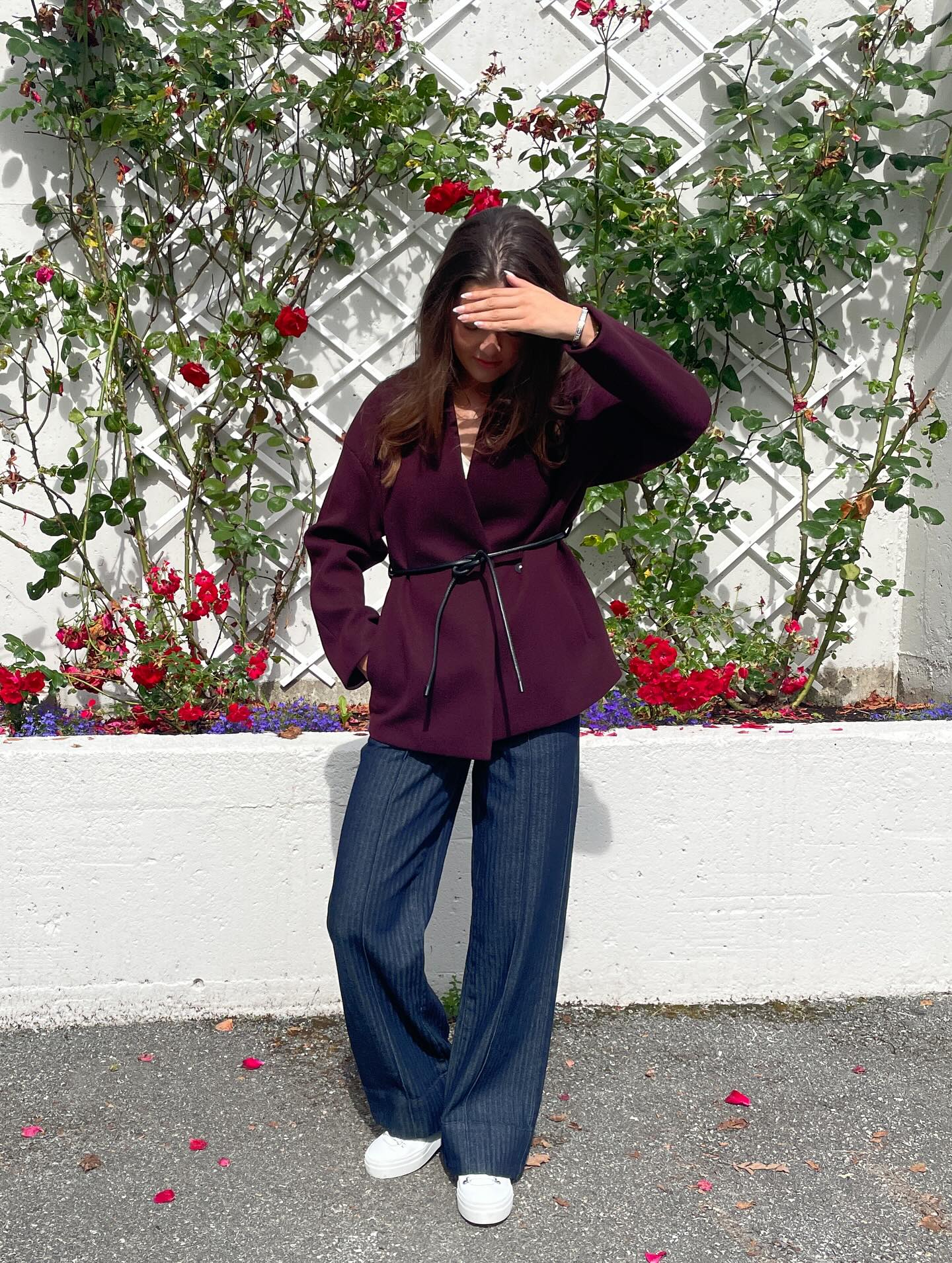Wide jeans high waist - Mörk denim - 9